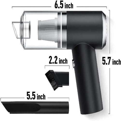 3-in-1 Portable Mini Vacuum Cleaner – Wireless Duster, Blower & Air Pump for Car, Home & Small Spaces