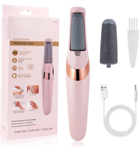 Rechargeable Foot Callus Remover with Extra Head for Smooth, Safe, and Effortless Foot Care