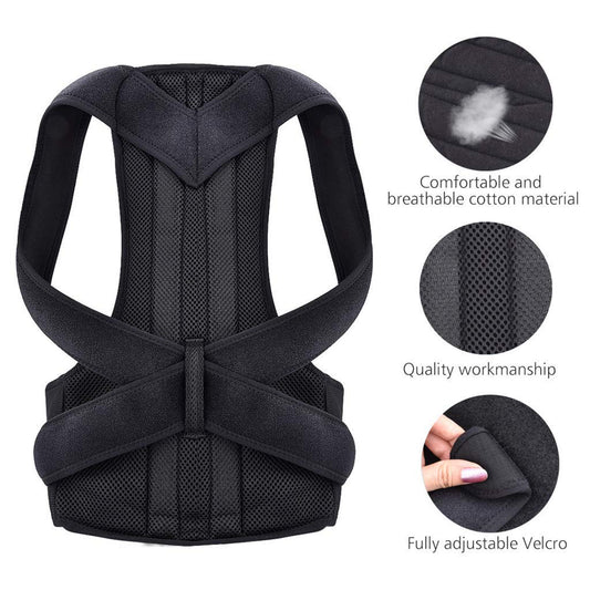 Body Posture Corrector Belt – Adjustable back and shoulder support for posture and pain relief.