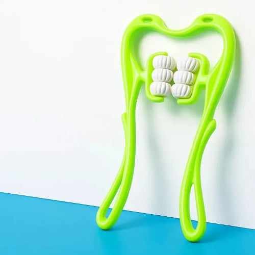 Cervical Neck Massager – Six-wheel roller for deep massage, spine relief, and fatigue reduction(Random Color).